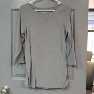 3/4 Sleeve Gray Maternity Top